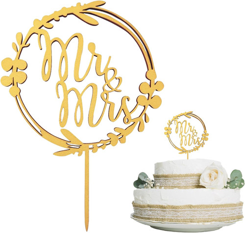 Holz cake topper hochzeit - topper, mr