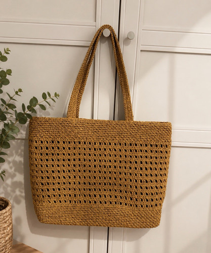 Damen schultertasche stroh - schultertasche,