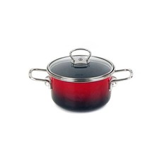 Stahl-Emaille Topf 16 cm aus