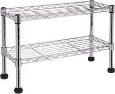 ONVAYA®  Gewürzregal 40x15x27cm Chrom  freistehendes Küchenregal Abstellregal 