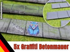 Beton Mauer 5er Set im