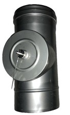Edelstahl Kamin  Revision Reinigungs T-Stück Ø 150 Rauchrohr Ofenrohr Abgasrohre