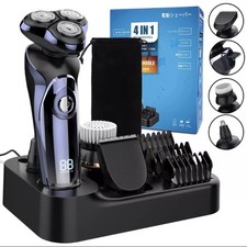 5 in 1 Elektrorasierer Herrenrasierer Akku Rasierer Nass Trocken Rasierapparat