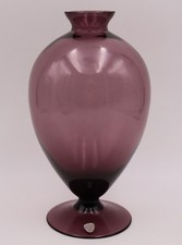 Poschinger Frauenau Glas Bauchvase Amethyst, Flakonvase Lila Flieder #I