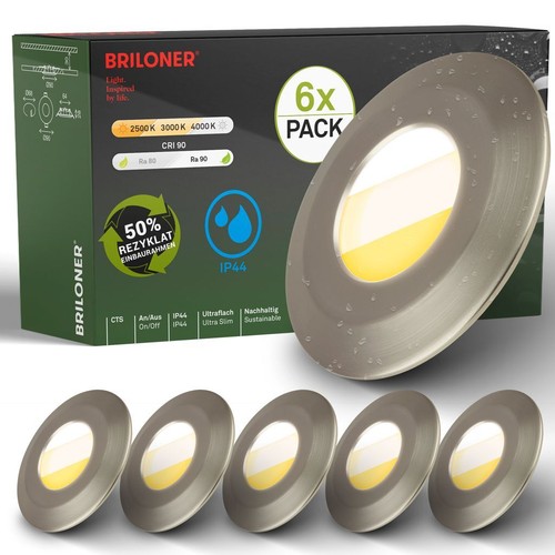 6er set led bad - bad, einbaustrahler