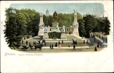 Litho Wrocław Breslau Schlesien, Kaiser Wilhelm Denkmal - 3622427