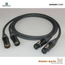 2x 1m sym XLR Kabel CARBOKAB NEUTRIK Goldstecker Sommer Cable 3pol....1++++
