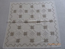 hardanger decke beige, 80 x 75