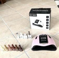 Komplett-Set: UV – LED–Lampe, Primer, 2x Gel,6 x Farbgel, Top Coat