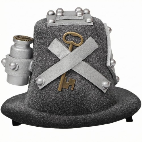 Silberner steampunk hut - silberner, steampunk-hut