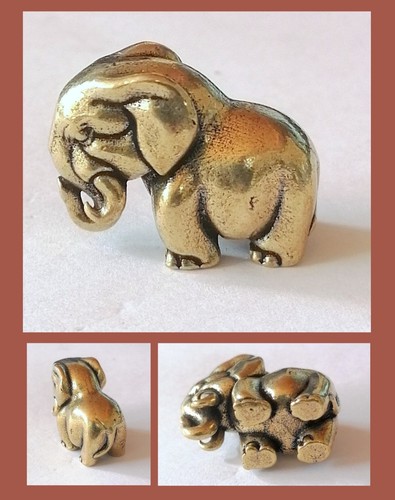 Messing figur baby - messing, elefant