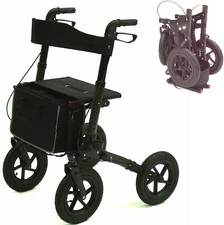 Alu Rollator klappbar Outdoor Leichtgewichtsrollator Gehhilfe Laufhilfe