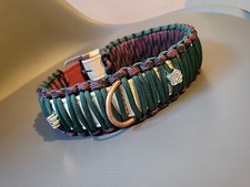 Lederhalsband mit paracord und - mit,