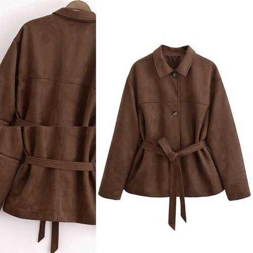 Damen retro wildleder jacke - damen,