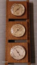 Wetterstation Eiche P43  Barometer - Thermometer - Hygrometer  -  40 x 15 x 5 cm