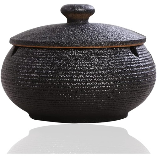 Aschenbecher keramik schwarz - aschenbecher,