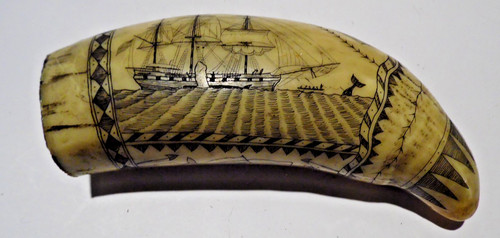 Vintage reproduktion scrimshaw - vintage,