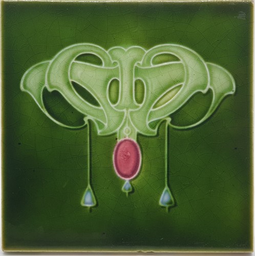 Jugendstil kamin kachel grüne - kamin,