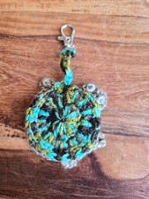 Schlüsselanhänger  Schildkröte handmade neu grau grün