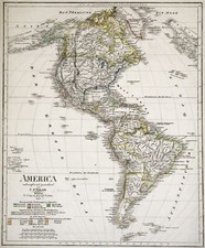 Amerika Original Stahlstich