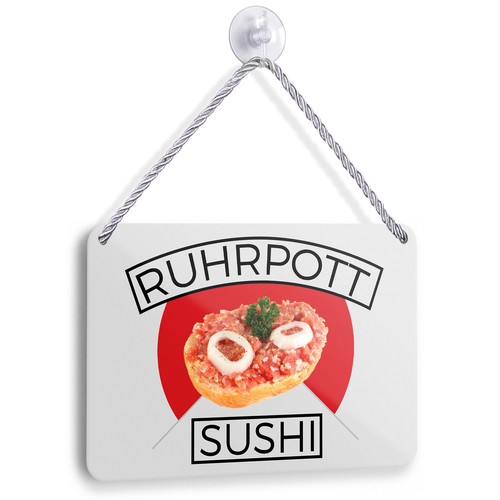 Blechschild ruhrpott sushi - blechschild,