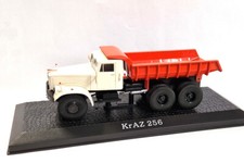 gebraucht! Atlas 7167108 KrAZ 256 Kipper weiss/rot LKW 1:43 - Spiegel ab