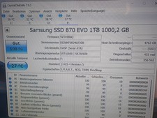 Samsung 870 EVO Interne SATA SSD 1 TB 2.5zoll 100% GUT  15 Tage im Betrieb