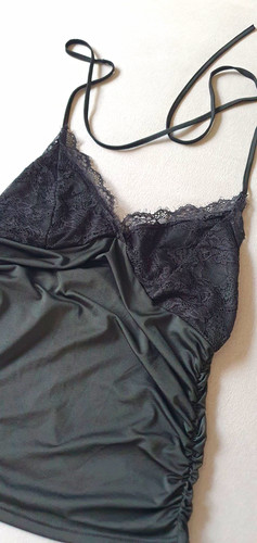 Damen top m schwarz - m,