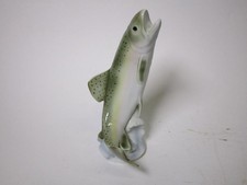 Alte Gerold Bavaria No.7964 Porzellanfigur Fisch Bachforelle ca.20cm H 8V6547