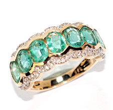 Ring gold smaragd - ring,