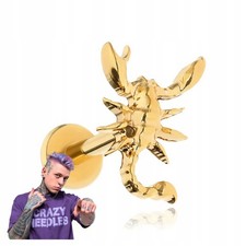 Labret Skorpion Ohrring Gold