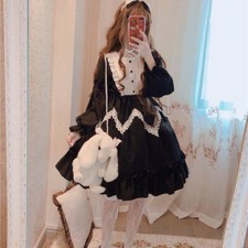 Damen Mädchen Lolita Kleid