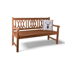 Teak Sitzbank Küchenbank Massivholz Bank Terrassenbank Balkonbank 150cm