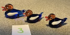 3 Enten handgefertigt an der Lampe aus Lauschaer Glas ca. 1985