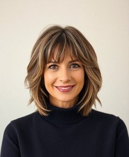 Kurze braun blonde Highlight