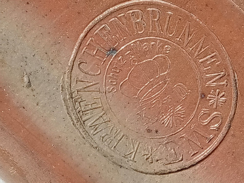 Antike tonflasche ems - tonflasche, krone