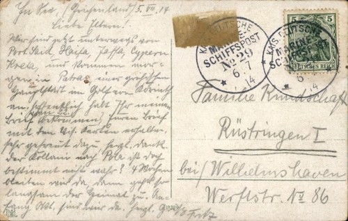 Stempel marinepost msp nr - stempel,