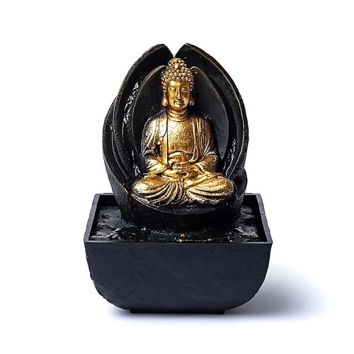Meditating buddha fountain - buddha,