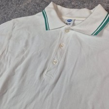 Vintage Pfizer Sortis Polo Shirt XL 90s Pharma Werbeshirt Medical Promo Weiß