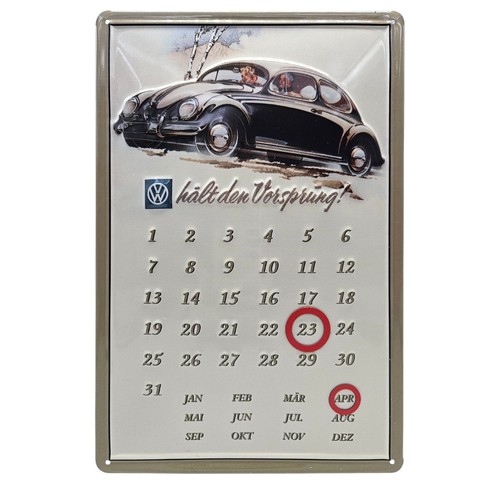 Blechschild käfer kalender - vw,
