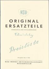 Ersatzteile - Preisliste, NSU Quickly, A 5