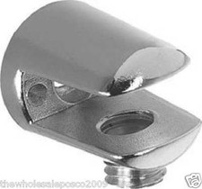 8 Metall Poliertes Chrom Klein Regal Befestigung Klammer für Glas Oder perspex