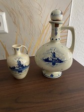 Altes Delfter Porzellan , Dekanter und Vase H.C. Wyers