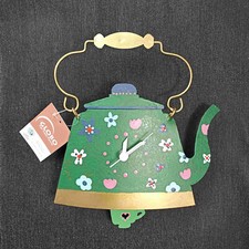 Wanduhr Teekanne Küchenuhr mit Bewegung Pendel Landhaus Shabby Retro gemütlich