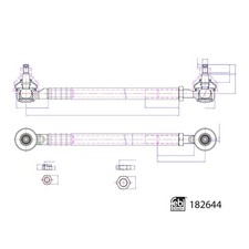 Spurstange mit Endstück und