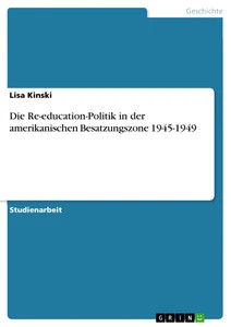 Die education politik in - die, re-education-politik