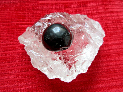 Schwarzer onyx trommelstein - schwarzer,