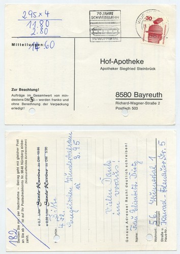 69474 werbestempel 70 jahre - -,