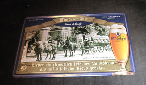 Landskron bier blechschild - landskron,
