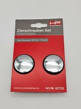 Zierschrauben Set chrom 32 mm 2 Stück Abdeckung Lochabdeckung HP 62720 chrome
